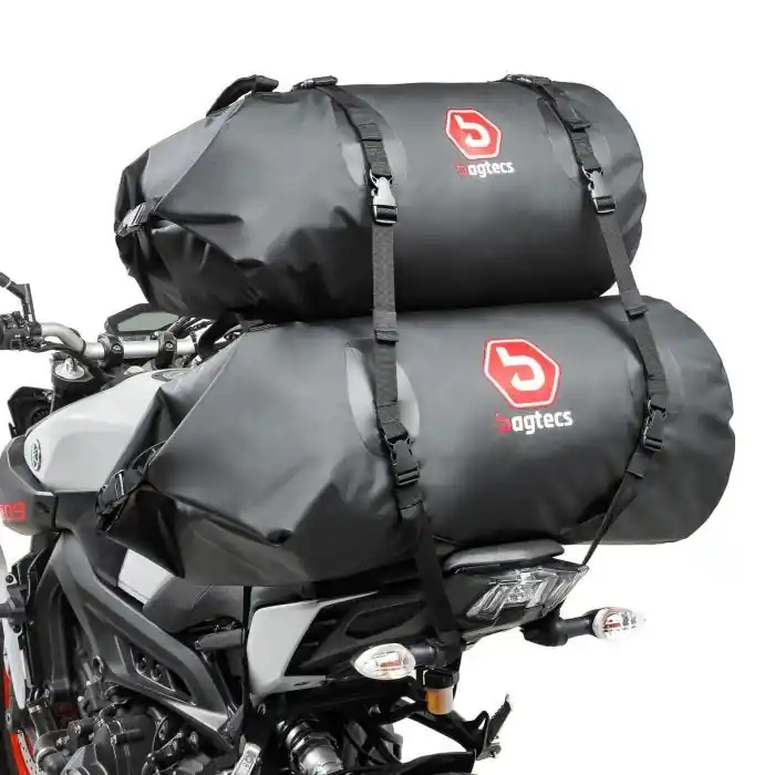 Koop Vandaag Set Motor bagagerol Bagtecs BR50+BR30 achtertas waterdicht buddyseat tas 80 liter