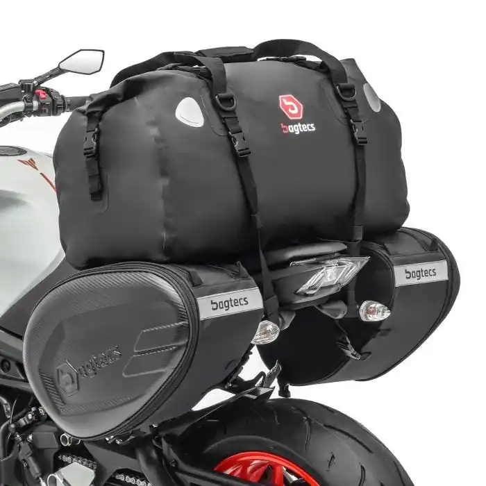 Motor Zadeltassen met achtertas Bagtecs CRB + XF60 Dry Bag 120 L Trendy