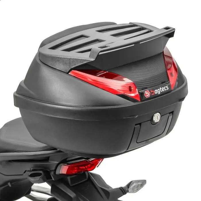 Goedkoop Motor Topkoffer Bagtecs RHM Top Case 42 Liter Universel met bagagerek