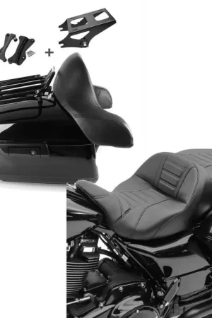 Garantie Inbegrepen Set: Topkoffer King NLB passend voor Harley Davidson Street Glide Special 15-23 + docking kit Topcase Craftride + Zadel passend voor Harley Davidson Street Glide Special 15-23 Craftride TG3 in zwart