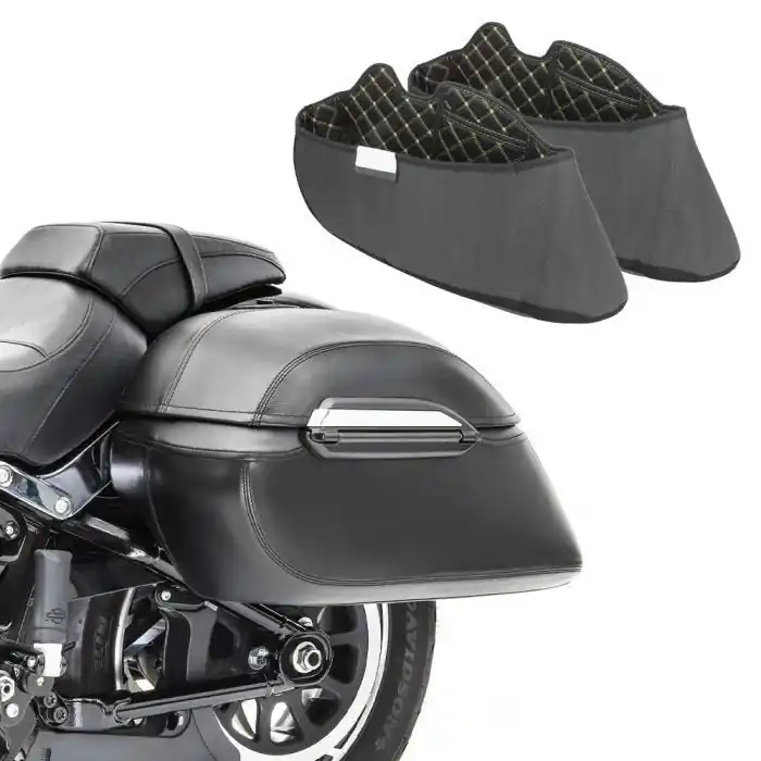 Set Hard Shell zijkoffers K3 + binnenvoering 33l compatibel met Honda Rebel 500 / 1100 CMX Binnenzak Craftride ME16 zwart Direct Beschikbaar