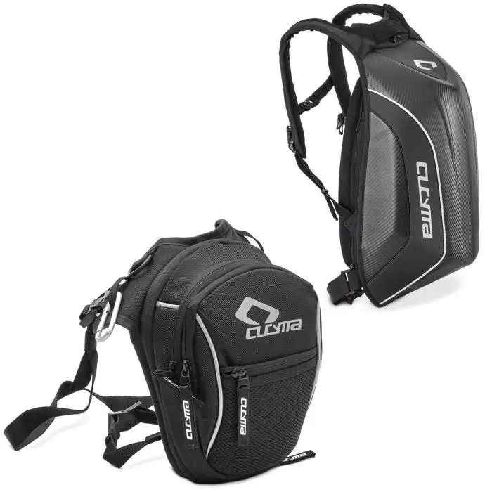 Set: Motor harde shell rugzak zakje Carbon 30 Liters Volume + Motor Beentas LB5 uitbreidbaar 2,8-4,6 Liters Leg Bag Beste Prijs