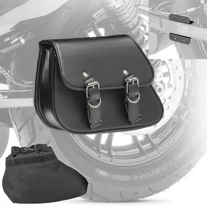 Finale Uitverkoop Swingarm tas + houder geschikt compatibel met chopper / custombikes 01-20 met innentas Craftride DYT