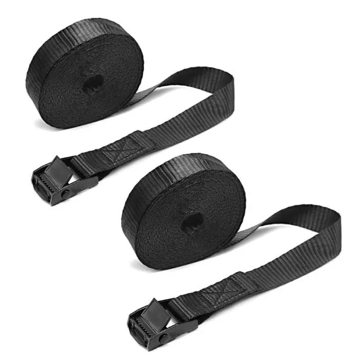 Motorfiets Spanband Set ConStands 150cm 2 stuks in zwart Korting