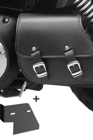 Achterbrug tas + houder passend voor Harley Davidson Dyna Street Bob 06-17 Craftride Must-Have