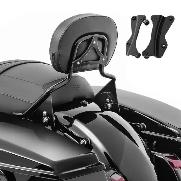 Sissy Bar passend voor Harley Davidson Touring 14-25 + Docking Kit Craftride FR9 zwart Tijdelijk Beschikbaar