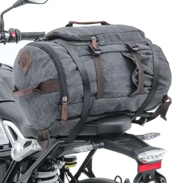 Bagagerol motor Craftride VG5 buddyseat tas vintage 30Ltr incl. Spanbanden grijs Seizoensaanbieding