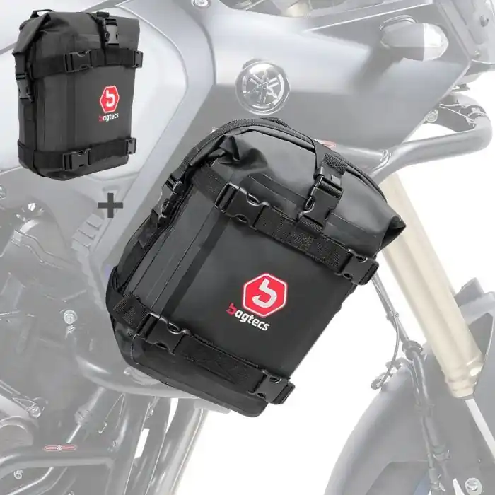 Koop Online Valbeugel tas paar compatibel met BMW R 1200 GS / Adventure Bagtecs K3 6Ltr zwart
