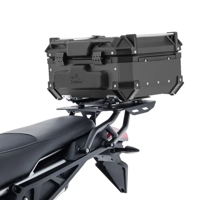 Gereduceerde Prijs Set Motor aluminium topkoffer 22L + passagier rugkussen RPL topcase Bagtecs XB22 zwart