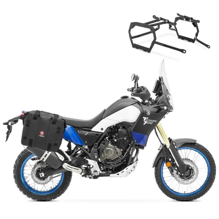 Aanbieding Set Zijtassen + Kofferrek passend voor Yamaha Tenere 700 / World Rally / Raid 19-25 Zadeltassen Bagtecs XA32SL