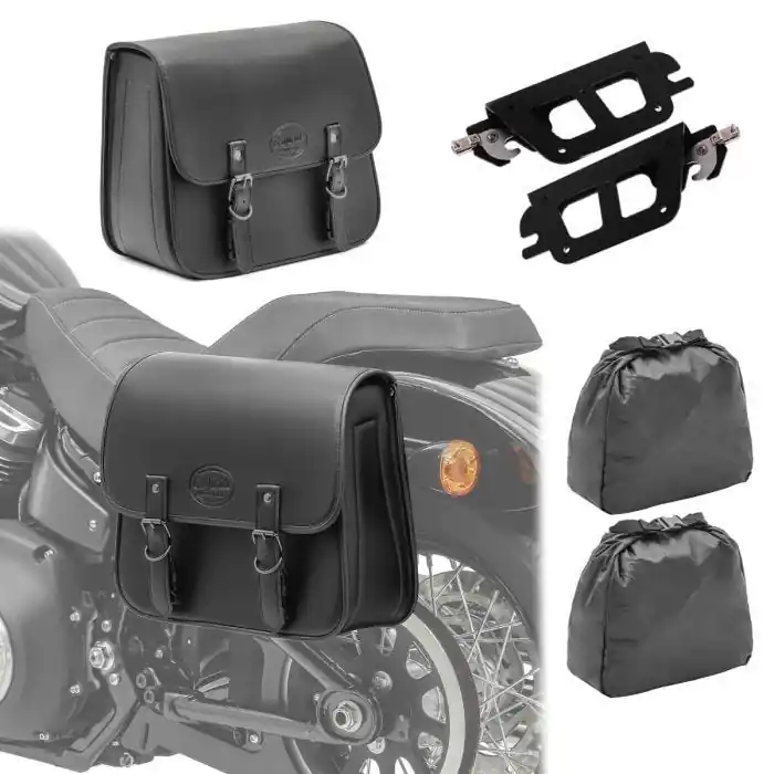 Set Zadeltassen + houders QL compatibel met Kawasaki Vulcan S 15-25 Craftride Laredo rechts-links Koopje