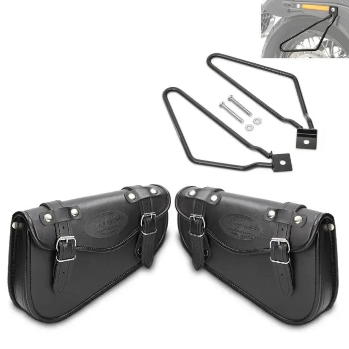 Voordeelprijs Zadeltassen Arizona 3Ltr rechts en links + zadeltashouder compatibel met Honda Rebel 1100 / 500 CMX