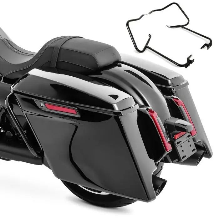 Zijkoffers Stretched passend voor Harley Davidson Road Glide 15-25 zadeltassen houder LB Craftride Professioneel