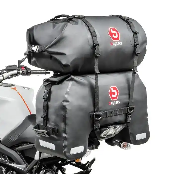 Motor Buddyseat Tas SX45 + bagagerol RB30 Bagtecs Volumen 75L Waterbestendig Hoge Kwaliteit
