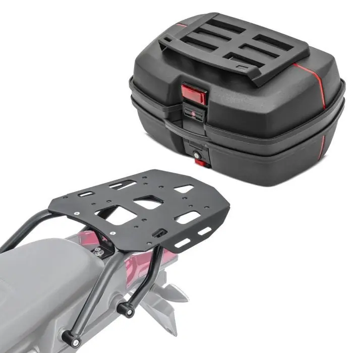 Trendy Set Topkoffer + Drager compatibel met Aprilia Tuareg 660 22-25 Topcase DK45 Bagtecs