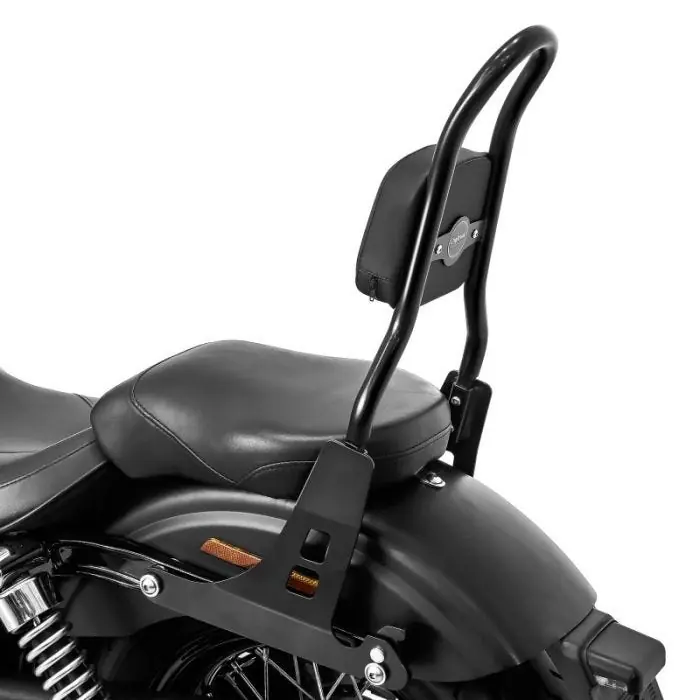 Hoge Kwaliteit Sissybar passend voor Harley Davidson Dyna Low Rider 2006-2017 Craftride Fast Rider-M zwart
