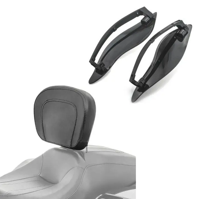 Budget Set: Driver Sissy Bar Craftride passend voor Harley Davidson Touring-modellen 1997-2023 + Zijvleugels luchtdeflectoren passend voor Harley Davidson Street Glide Special 15-23 zwart Craftride