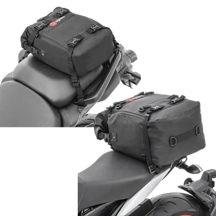 Limited Edition Set: Motor Buddyseat Tas Bagtecs KH1 Rugzak 10 Liter zwart + Motor Buddyseat Tas Bagtecs KH3 Rugzak 30 Liter zwart