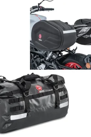 Goedkoop Achtertas Drybag XB50 volume 50l + zadeltassen RF3 paar 30-40Ltr zwart