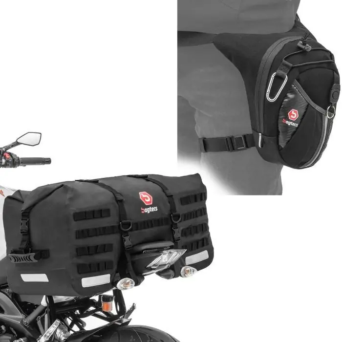 Achtertas 70Ltr + beentas 2.8L Gratis Retour