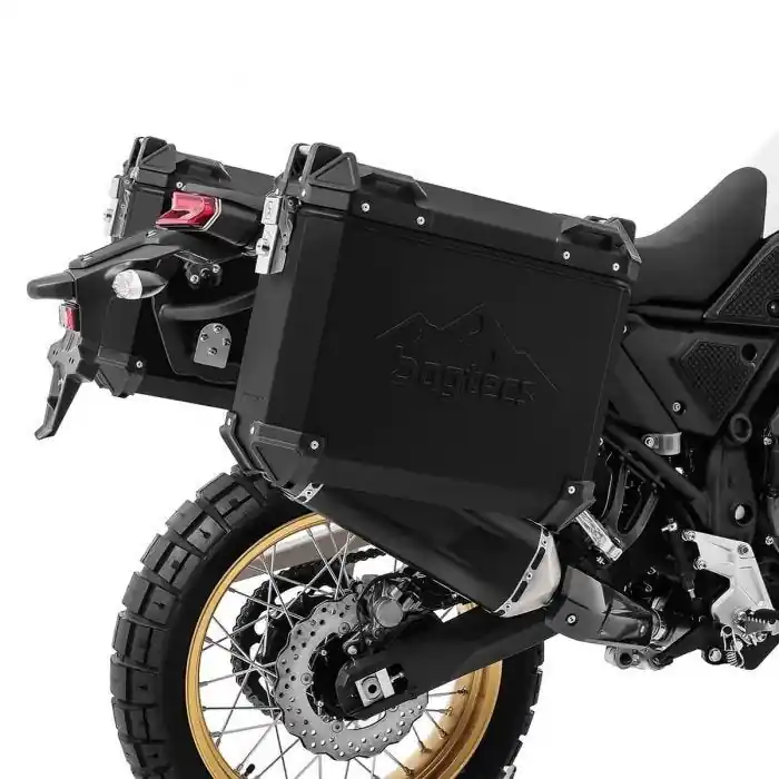 Luxe Set zijkoffers aluminium voor Honda Africa Twin CRF 1100 L koffers 2x25 liter Bagtecs XW25 zwart