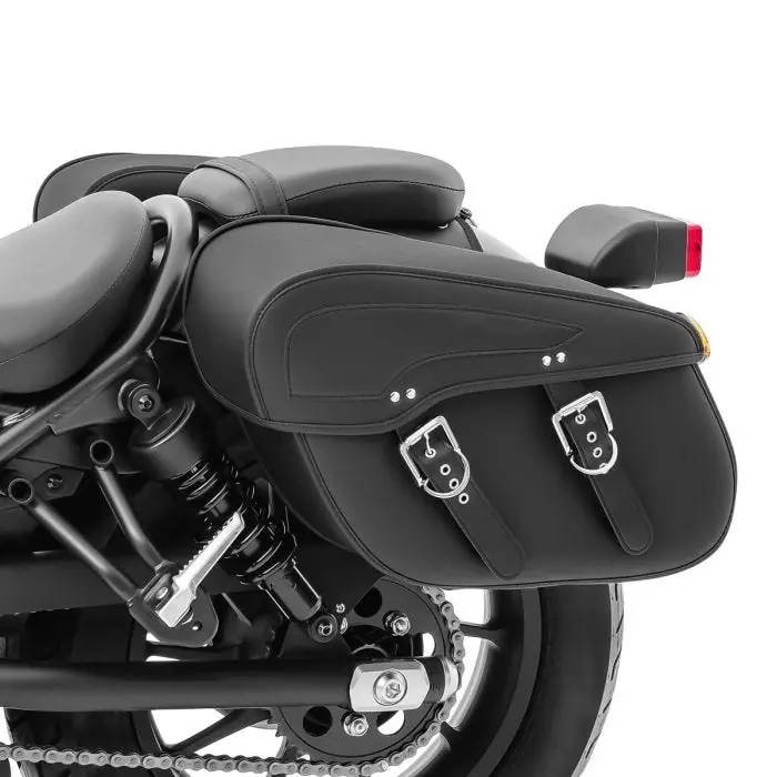 Zadeltassen compatibel met Suzuki Intruder VS 750 / 600 zijtassen Craftride VH5 zwart Ambachtelijk