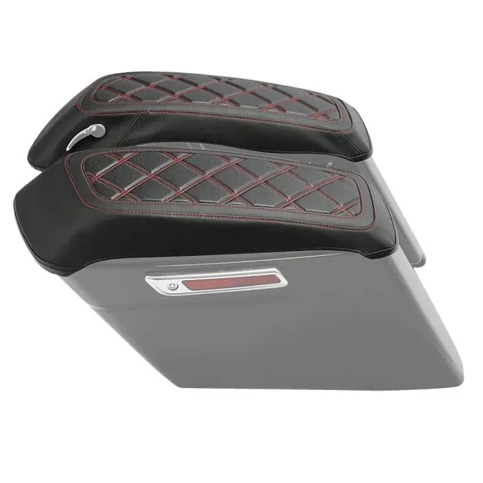 Hoes zijkoffer Deksel passend voor Harley Davidson Street Glide Special 15-23 Craftride rood Geld-Terug-Garantie