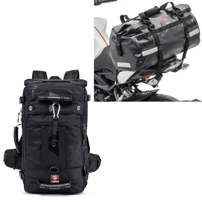Voordeelprijs Rugzak 45Ltr + achtertas Drybag 50l
