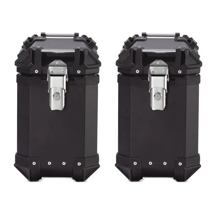 Set Aluminium Zijkoffers + adapters voor BMW F 800 GS 24-25 Koffers Bagtecs XW38 zwart Gecertificeerd