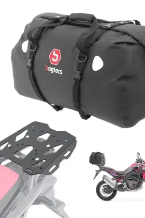 Ambachtelijk Set Bagagerek + achtertas voor Africa Twin 1100 Adventure Sport 20-25 Bagtecs SLP-XF80 Bagagedrager