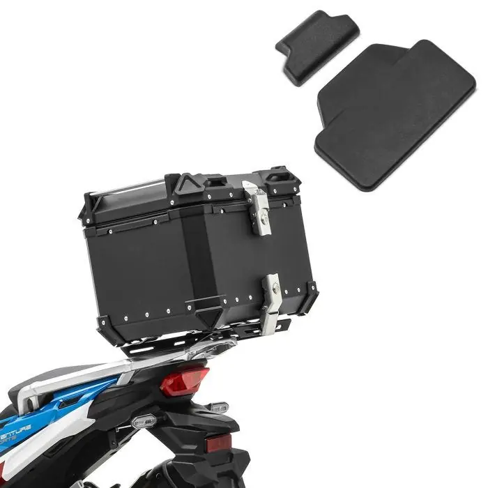 Set Motor aluminium topkoffer 45L + passagier rugkussen topcase geschikt voor Honda Africa Twin CRF 1000 L Bagtecs XB45 zwart Koop Vandaag