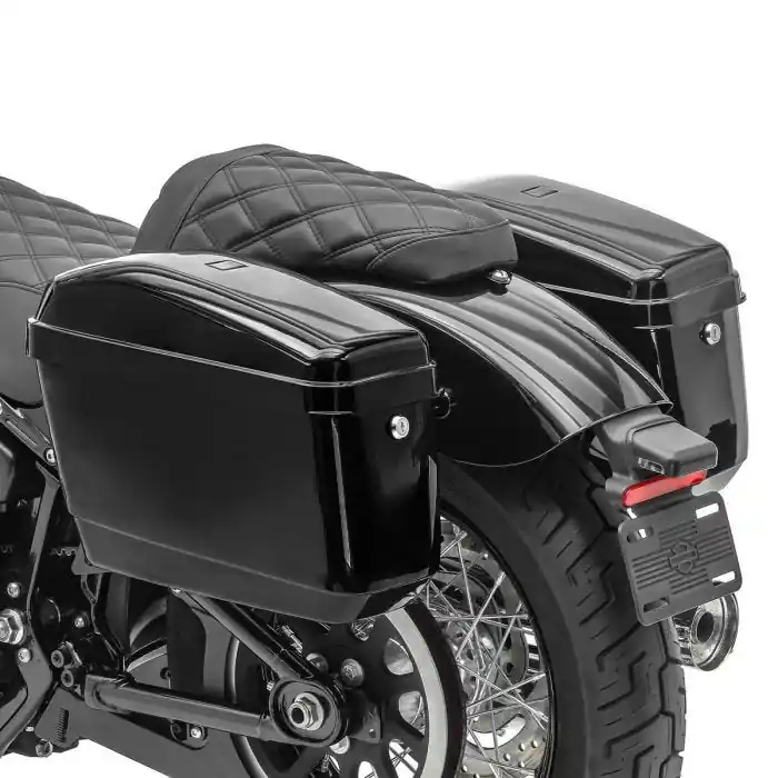 Direct Verzonden Harde Zadeltassen geschikt voor custombike NV Craftride Nevada je 20 Liter schwarz CB34057