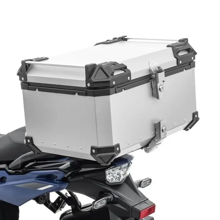 Beste Prijs Motorfiets topkoffer compatibel met BMW F 850 GS / Adventure aluminium Bagtecs XB65 zilver