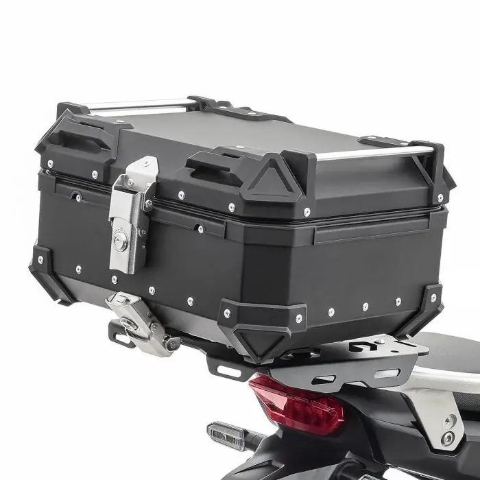 Handgemaakt Motorfiets topkoffer compatibel met BMW F 800 GS 24-25 aluminium Bagtecs XB22 zwart