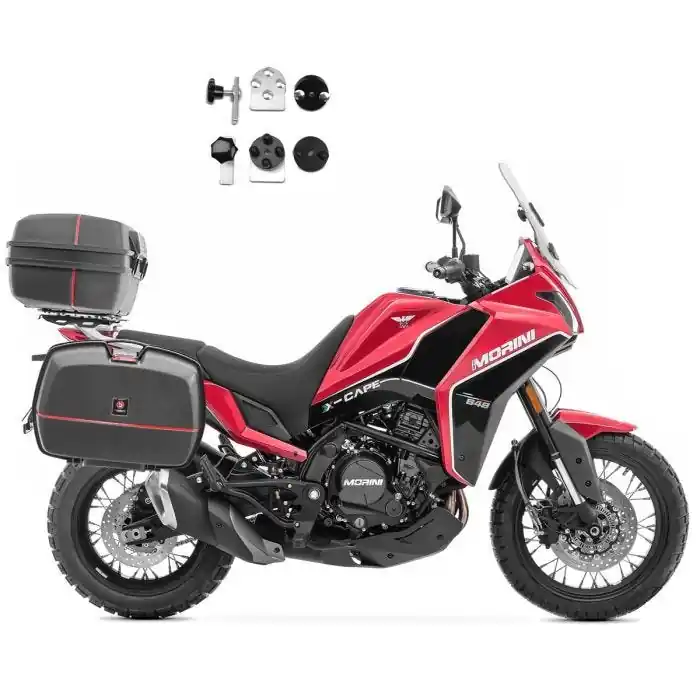 Zijkoffers + Topkoffer voor Moto Morini X-Cape 650 21-24 Koffers Bagtecs TB8S + Adapters-NW Actieprijs