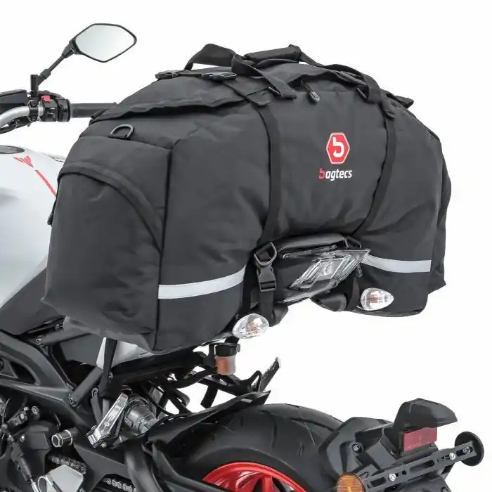Buddyseat tas compatibel met Yamaha MT-07 / Tracer 700 Bagtecs SX80 70Ltr zwart Wereldwijde Verzending