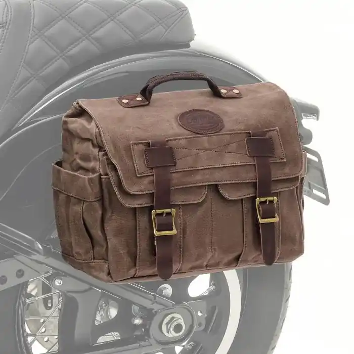 Zadeltas compatibel met Triumph Bonneville T120 / T100 zijtas Craftride CV1 bruin Nieuwe Collectie