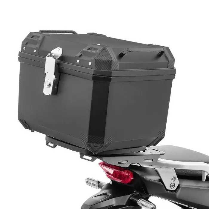 Topkoffer voor Aprilia Caponord 1200 / Rally Top Case Bagtecs QB45 zwart 45 liters Direct Verzonden