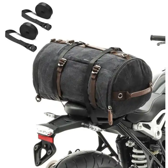 Rugzak compatibel met Triumph Thruxton / 1200 / R buddyseat tas Craftride VG8 incl. spanbanden zwart Favoriet