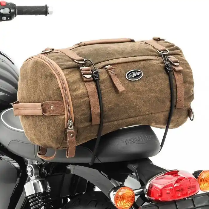 Limited Edition Buddyseat Tas 25L compatibel met Ducati Scrambler Classic / Icon bruin Craftride