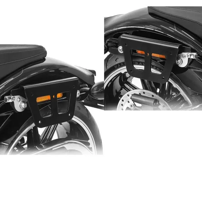 Direct Beschikbaar Set Zadeltas houders passend voor Harley Davidson Dyna Super Glide 95-04 afneembar rechts-links Craftride QL