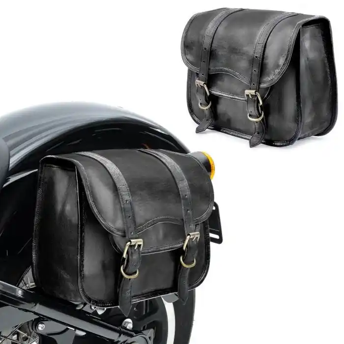 Seizoensaanbieding Zadeltassen compatibel met Indian Scout Bobber / Twenty Craftride SV1 8Ltr zwart