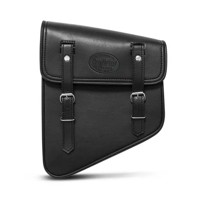 Zadeltas geschikt voor custombike Utah Craftride 11Ltr links in zwart CB31636 Topkwaliteit