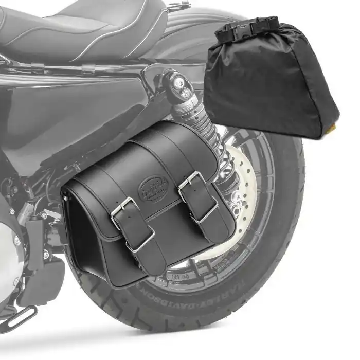 Koop Vandaag Zadeltas geschikt voor custombike Montana Craftride 8Ltr links in zwart CB31295