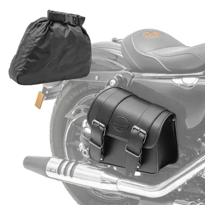 Zadeltas geschikt voor custombike Muscle Montana Craftride 8Ltr rechts in zwart CB32471 Plaats Bestelling