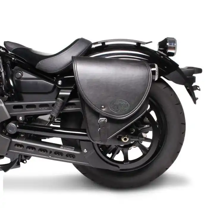 Zadeltas geschikt voor custombike Standard Craftride Indiana 10Ltr links in zwart CB31783 Nieuw Model