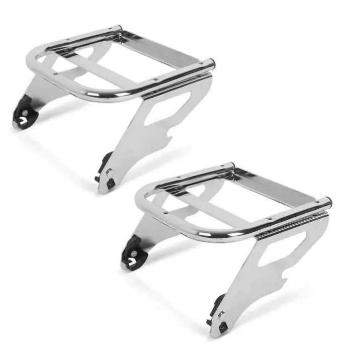 2x Bagagedrager Rack TP 2-Up afneembaar passend voor Harley Davidson Touring 97-08 chroom Craftride Set Discount Bulkbestelling