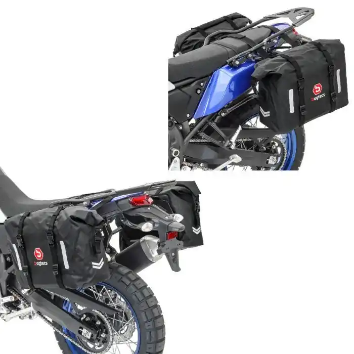 2x Motor Zadeltassen Waterdicht Bagtecs WP8 2x30L Zijtassen Rolsluiting Discount Set Geld-Terug-Garantie