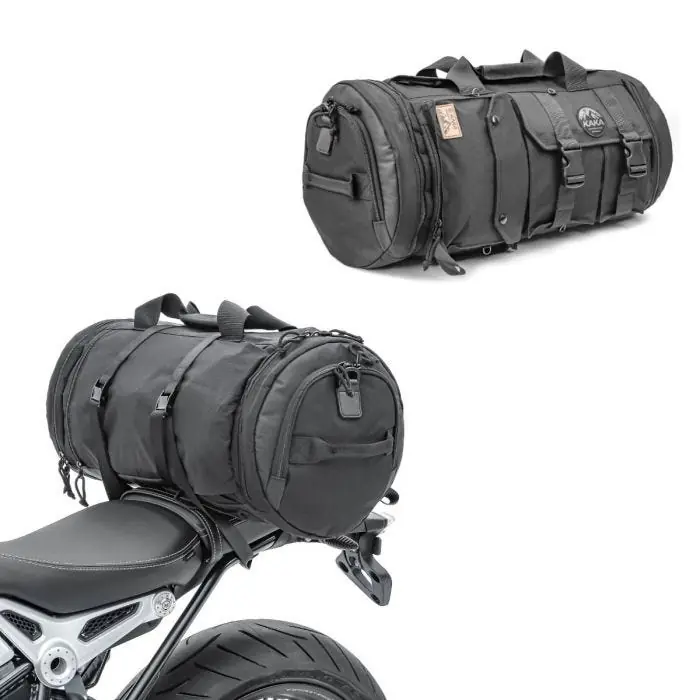 Budget 2x Bagagerol motor Bagtecs TB8 buddyseat tas 35Ltr in zwart Discount Set
