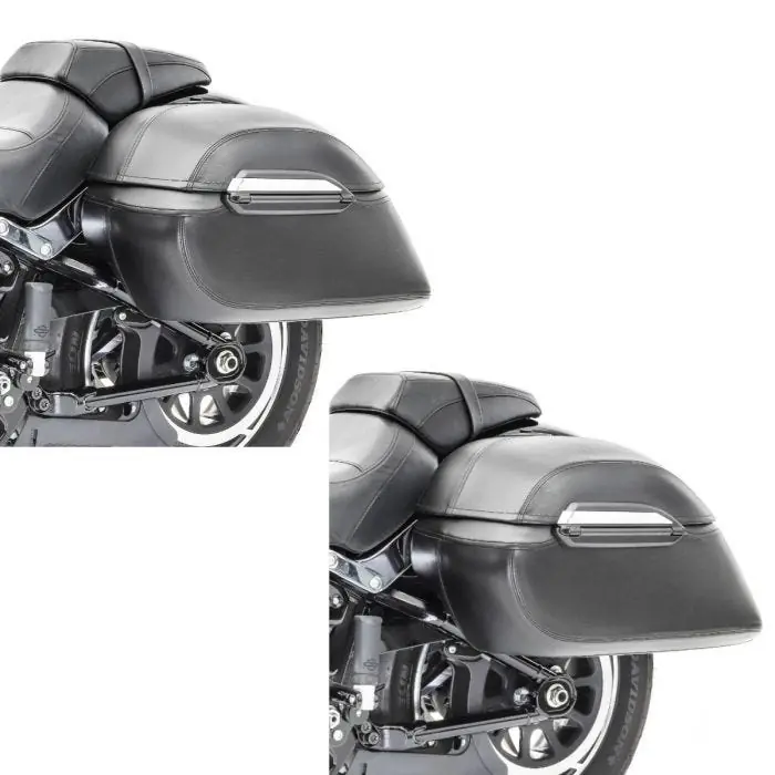 2x Zijkoffer Set compatibel met Yamaha XV 1900 Midnight Star Craftride K3 33Ltr in zwart Discount Set Gereduceerde Prijs